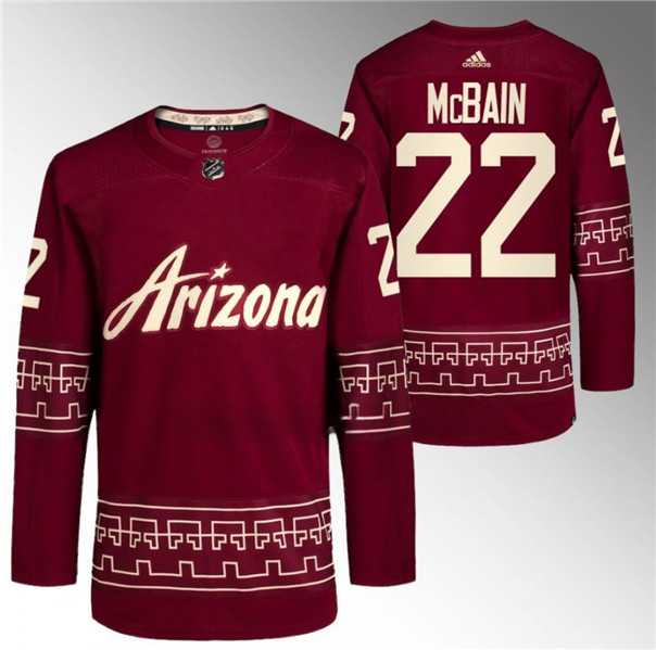 Mens Arizona Coyotes #22 Jack McBain Garnet Alternate Pro Jersey Dzhi
